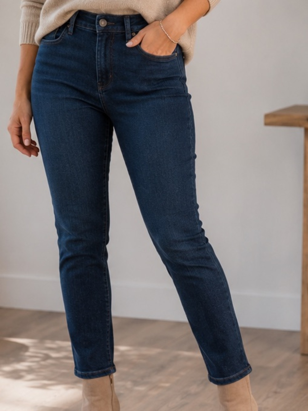 Michael Kors Izzy Skinny Jeans Dark Wash Stretch Denim Size 10